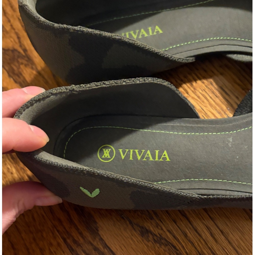 Vivaia | Pointed Toe D'Orsay Melia Flats Camo Shoes Sz 8/39 - Picture 3 of 6